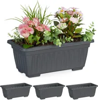relaxdays flower box sada 4 úzkých