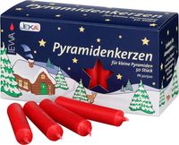 50 eika Pyramidenkerzen Weihnachtskerzen rot 50 Stück 70x14 mm 