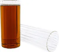 Sklenené sklo Mulex s prúžkami, sklo, žiaruvzdorné 400 ml, 2 kusy