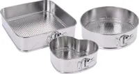 La Cucina Edelstahl-Springform-Set / silberfarben / 3er-Set / rund / quadratisch / Herz