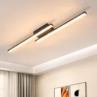 ZMH LED Deckenleuchte Schwarz 12W Warmweiß Deckenlampe 3000K Modern Kristall Metall für Schlafzimmer Wohnzimmer Flur Küche