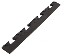 Auffahrt Randleiste Raute schwarz Buchse für Gewerbeboden PVC Fliesen Garagenboden Industrieboden Klick-Verlegung, Farbe:Rand - Raute - schwarz - Buc