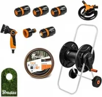 BLACK LINE Schlauchwagen 1/2" 20m mit Sprühset & Sprinkler BRADAS 7918