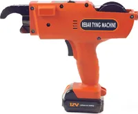 Tragbare Rebar Bindemaschine Automatische Bindewerkzeug Drahtbinder  Handumreifungsgerät Wiederaufladbares 8-34mm Orange