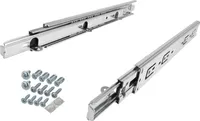 SOTECH 1 Paar (2 St.) Schubladenschienen Vollauszug mit Auflagewinkeln Länge 450 mm Tragkraft 45 kg Höhe 45 mm inkl. Schraubenset