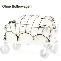 Handwagen faltbar, Bollerwagen, Gartenwagen, kompakt, mit Spannnetz, bis 150 kg belastbar (ohne Bollerwagen)