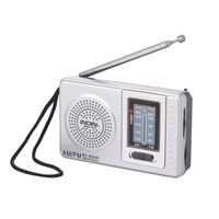 INDIN BC-R2048 Tragbares Radio, Taschenradio, FM/AM-Dualband-Radio, mit 3,5-mm-Kopfhöreranschluss