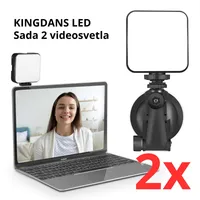 LED video svetlá KINGDANS - sada 2 kusov - stmievateľné a dobíjateľné cez USB-C - ideálne na videohovory, streamovanie, natáčanie a vlogovanie