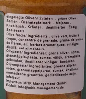 SPINO- Eingelegte Oliven in Granatapfelmark 680gr.