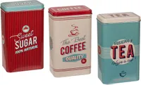 Rechteckige Metall-Dose, Nostalgie (Coffee, Tea &amp