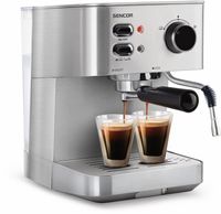 SENCOR SES 4010SS Kávovar na Espresso/ Cappuccino, tlakové čerpadlo 15 barů, odnímatelná nádržka na vodu o objemu 1,5 l