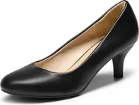 DREAM PAIRS Damen-Pumps mit geschlossener Zehenpartie,Size 38,SCHWARZ/PU,LUVLY