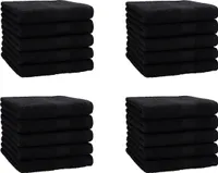 Betz 20 Stück Seiftücher 30x30 cm PREMIUM 100% Baumwolle Set  Farbe: schwarz