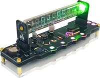 Digitální barevná obrazovka, kvazi-nixie hodiny, stolní počítač, elektronický ukazatel času a teploty, budík, dekorace na stůl, neotřelý dárek k narozeninám