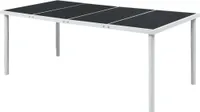 vidaXL 9dílná zahradní jídelní souprava Steel Black