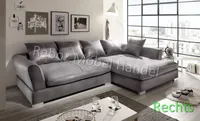 Big Sofa Kunstleder Leder Ecksofa Grau RECHTS Bigsofa verschiedene Farben