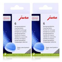 Jura 24225 3-Phasen-Reinigungstabletten - 6 Tabletten - Phosphatfrei (2er Pack)
