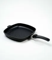 Der Klassiker - Grillpfanne, quadratisch – 28x28 cm / Induktionsgeeignet / Abnehmbarer SKK-Griff