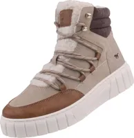 Mustang Damen High-Top Sneaker gefüttert Beige/Braun