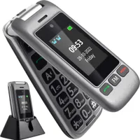 artfone G6 4G Seniorenhandy ohne Vertrag Klapphandy Mobiltelefon mit Großen Tasten, 4G LTE Handy 2,4" Farbdisplay SOS 1000mAh mit Ladestation