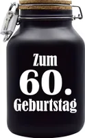 Spardose Geld Geschenk Ideen 60. Geburtstag Schwarz Größe XXL 3 Liter