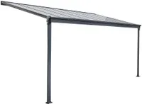 Terrassenüberdachung 312 x 303 x 226 / 278 cm (Grau)