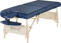 Master Massage 76cm  Coronado™ Mobile Massageliege Paket mit Klappbarem Holzgestell-Königsblau