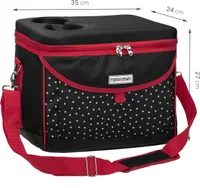 Kühlbox Kühltasche Isobag schwarz weiß 35 x 24 x 27 cm- Snövit - schwarz weiss