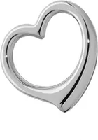 925 Sterlingsilber Herz Anhänger Ketten Hochglanzpoliert Rhodiniert 12x11mm 4766