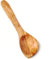 Pfannenwender aus Olivenholz mit Mulde und Ecke 30 cm