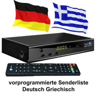 Griechische TV Greek TV Sat-Receiver Mediaart- 4 HDTV USB Hellasat 39°E +  Astra 19° vorprogrammiert