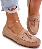 Klassische Wildleder-Loafer Dunkelbeige Good Time 37