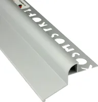 Alu Balkon Terrasse abtropf Profil Fliesenschiene Profil Schiene silber L300cm V-Profil 10mm