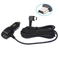 G63C KFZ Auto Ladegerät Adapter Kabel 3,5m mit USB+ mini USB Kabel 90° links GPS