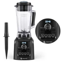 Wysokowydajny blender Amzchef 2L, mikser stojący Smoothie o mocy 2000 W, 8 prędkości, 4 wstępnie ustawione programy i 8 ostrych ostrzy montażowych 3D