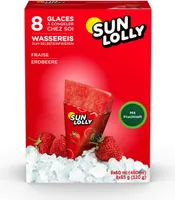 Sun Lolly Wassereis zum Selbsteinfrieren mit Erdbeergeschmack 8er