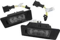 2x oryginalne oświetlenie tablicy rejestracyjnej Audi LED + kabel adaptera połączeniowego SET #8K