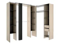 Kleiderschrank Kleiderschranksystem - B. 164/234 cm - Eichefarben  & Anthrazit - DORIAN