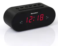 Karcher UR 1030 Uhrenradio (PLL-Radio, dimmbares Display, Dual-Alarm) schwarz