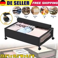 Unterbettkommode Schwarz Unterbettbox Unterbett Aufbewahrung Kommode Bett Aufbewahrungstasche mit Rädern Deckel