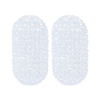 Badewannenmatte Badewannen-Matte Antirutsch Steinoptik Steindesign oval weiß 