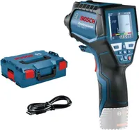 Bosch Professional 12V systémový infračervený teploměr GIS 1000 C (bez baterie a nabíječky, s funkcí aplikace, teplotní rozsah: od -40 °C do 1000 °C, v krabici)