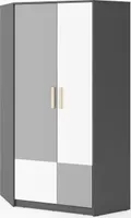 Eckschrank POK 95x95 cm graphit/buche ibsen/hellgrau