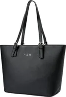 Vanessa & Melissa® Damen Shopper klassisch elegante Handtasche Henkeltasche, Schwarz