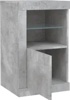 vidaXL Szafka boczna z oświetleniem LED betonowa szara materiał drewnopochodny