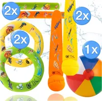 Sunflex Tauchringe Color ProTauchzubehör Tauchen Tauchspielzeug Tauchring 