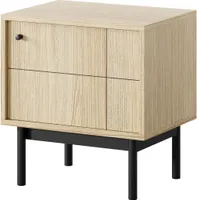 Furniture24 Nachttisch Japandi S54 Nachtschrank 533,5 X 55,5 X 39 Cm Linea Eiche