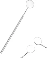 Zahnarzt Mundspiegel Mundzahnspiegel Inspektionsspiegel Kurvenwinkel Mundpflege Mundkontrolle Verlängerungswerkzeug Auch für Wimpernverlängerungen geeignet. (Silber)