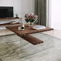 Skye Decor, S100- S100NOS, Nussbaumfarbe, Couchtische, 40x75x75 cm, 100% Kiefer Massivholz