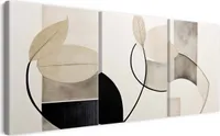 Nástenná maľba abstrakcia na plátne - ekologická farba, vodeodolná - 3 kusy 90x180 cm obrazy na plátne do obývačky, spálne
